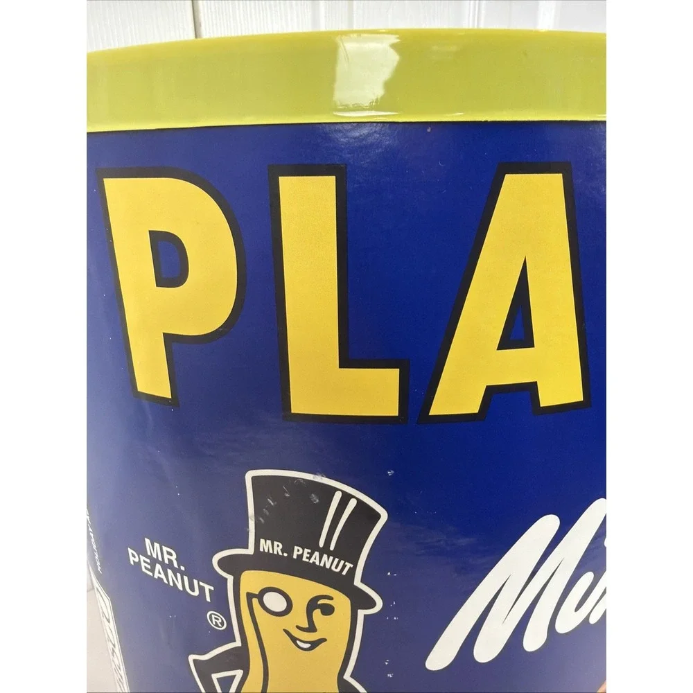 Planters Mr. Peanut Store Display Cocktail Peanuts Cardboard Can VTG 15